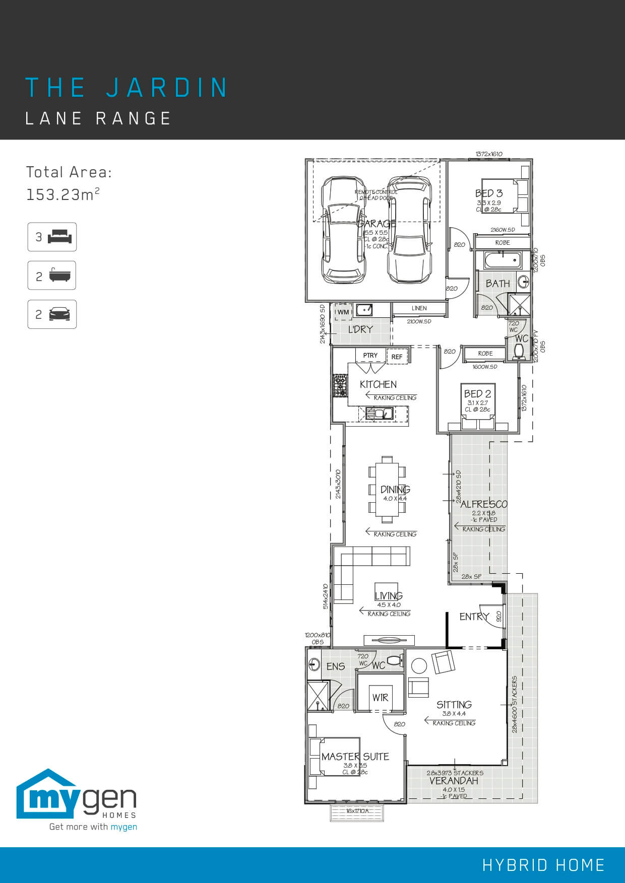 hybrid mygen homes - lane range - jardin